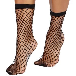 Black Fishnet Ankle Socks